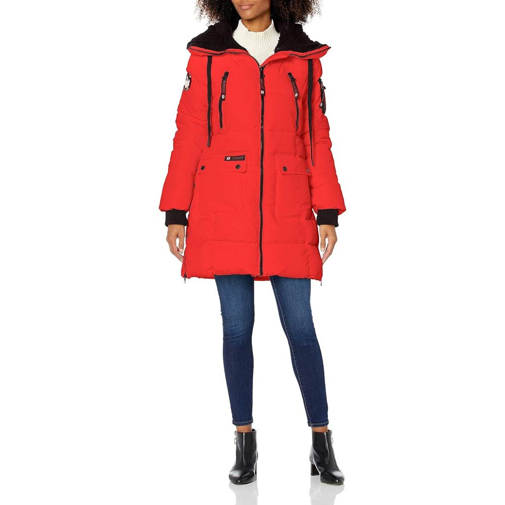 NWOT Canada Weather Gear long‎ winter parka jacket w/faux-fur-lined hood sz 1X